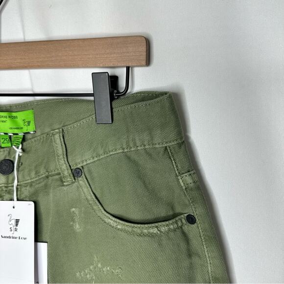 SANDRINE ROSE Army Green Short Shorts NWT in Size 29 - Picture 3 of 7